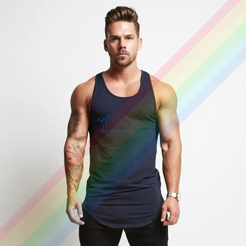 2021 Fashion La Linea Happy Action Expressions Comfortable Bodybuilding Tank Tops For Men Summer Gym Clothing Customized Vest | Мужская