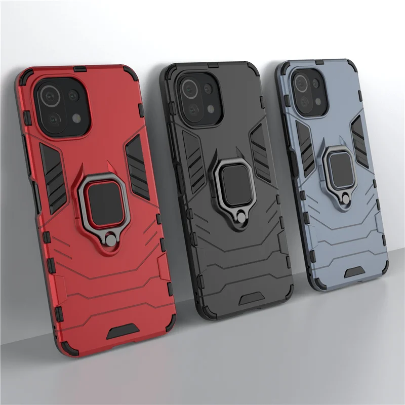 for cover xiaomi mi 11 lite case for mi 11 lite ring stand magnetic cover for redmi note 8 9 10 s mi 10t 10 t pro 11 lite fundas free global shipping