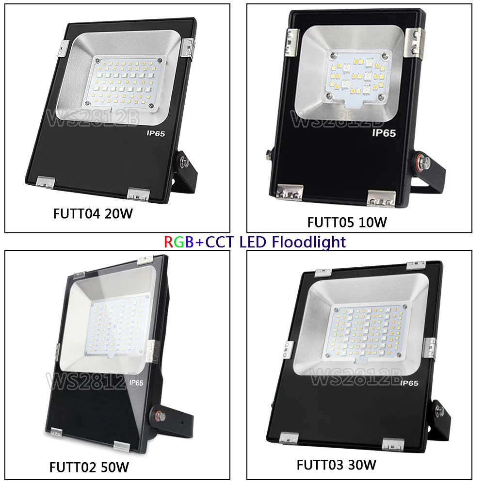 Miboxer 10 Вт/20 Вт/30 Вт/50 Вт RGB + CCT Светодиодный прожектор AC86 265V FUTT02 IP65