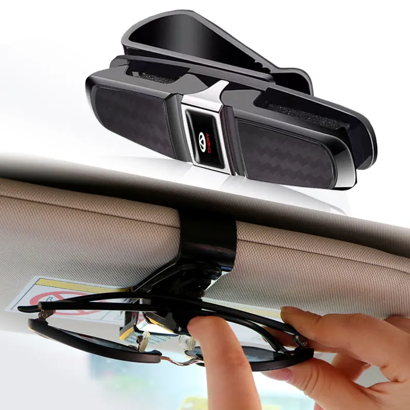 

1Pcs Sunglasses Card Holder Car Storage Spectacle Frame For Chery Fulwin QQ Tiggo 2 3 5 8 T11 A1 A3 A5 Amulet Car Accessories