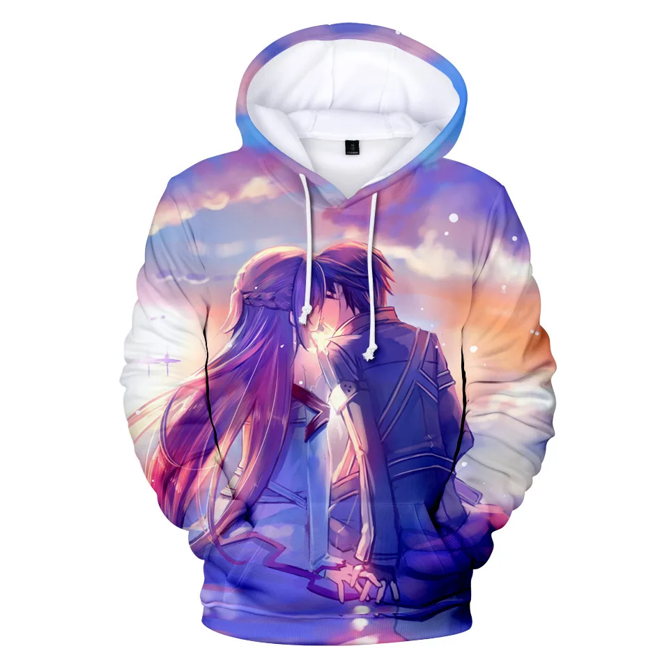 

Anime Swort Art Online Men Hoodie Swordsman Kirigaya Kazuto 3D Hoodies Plus Size Casual Harajuku Sweatshirt 5XL