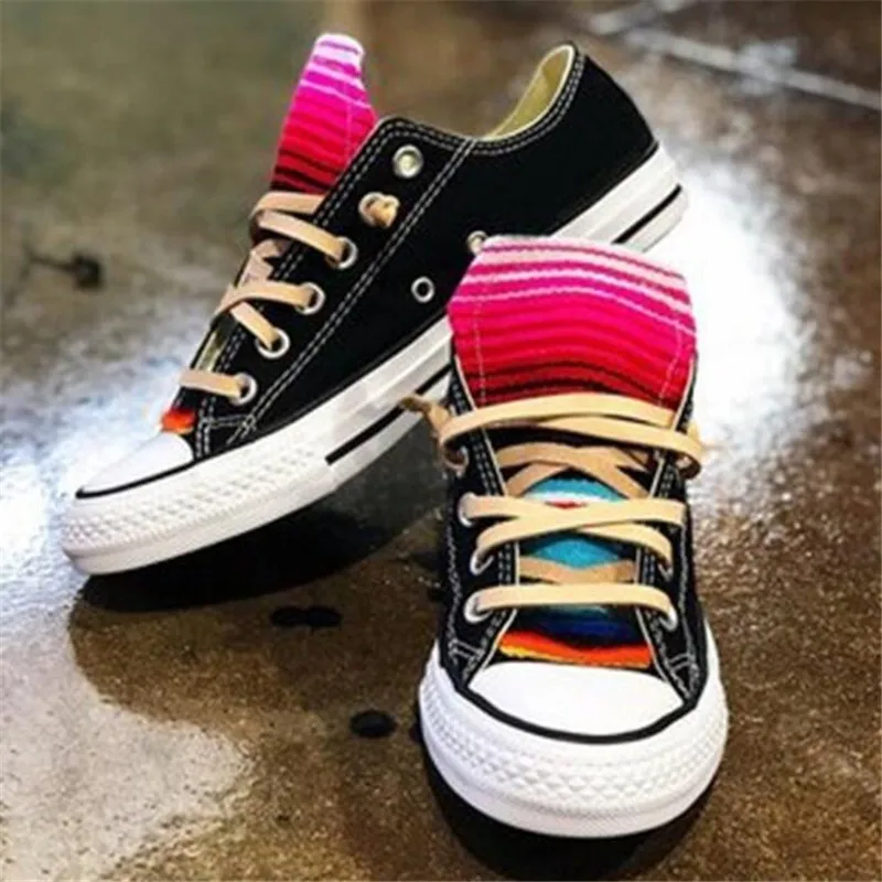 

New women's shoes fashion casual color canvas shoes women breathable sports womens sneakers platform running low-cut loafers