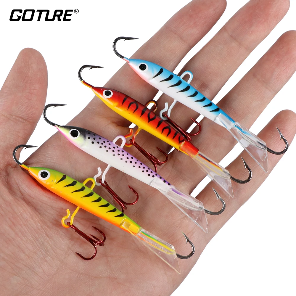 Goture 1 шт. зимние баланси, 8,3 см 18 г лед рыболовные приманки, джиггинг рэп с профилем гольяна, балансир для зимней рыбалки