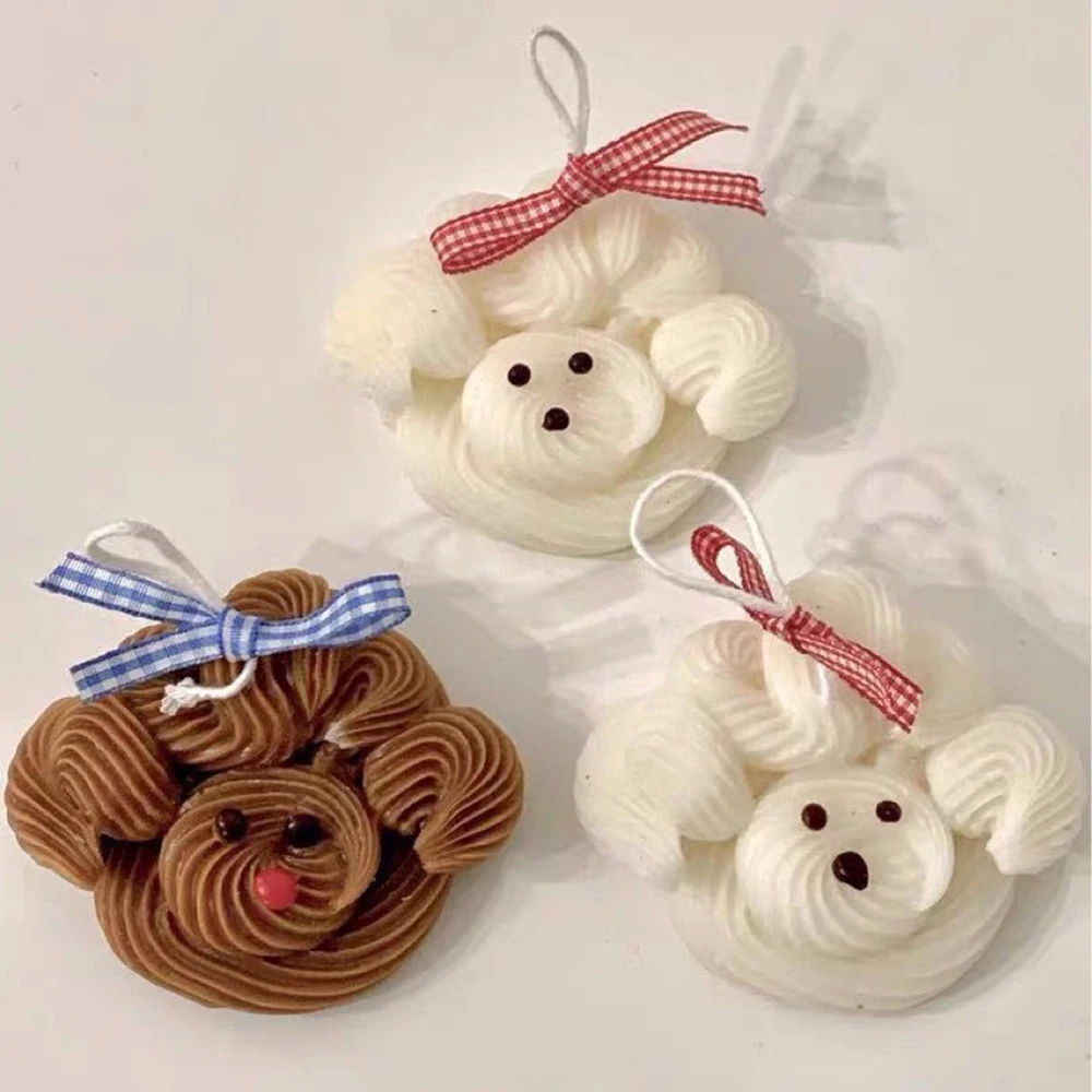 

Dog Head Silicone Mold Teddy Heads Candle Molds Cute Animal Handmade Handicraft Home Decoration Candle Decoration