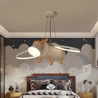 2021 new dynamic deer chandelier nordic simple creative cartoon boys and girls childrens room bedroom lamps