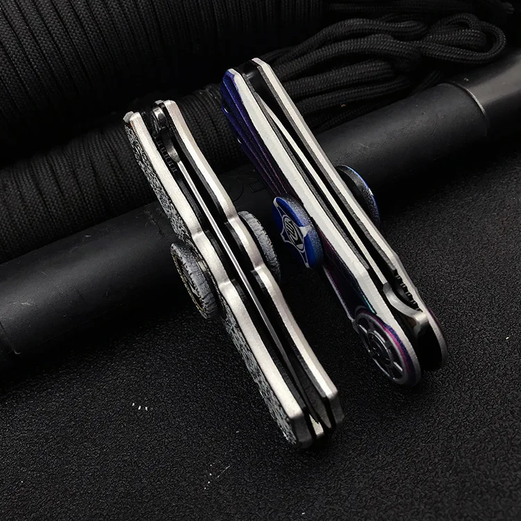 Ручной Спиннер и складной нож DuoClang с 3D принтом цветное лезвие 440 стальных ножей