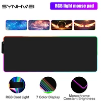 rgb gaming mouse pad multi pattern large size colorful for pc computer 7 colors led light desk mat waterproof keyboard mousepad