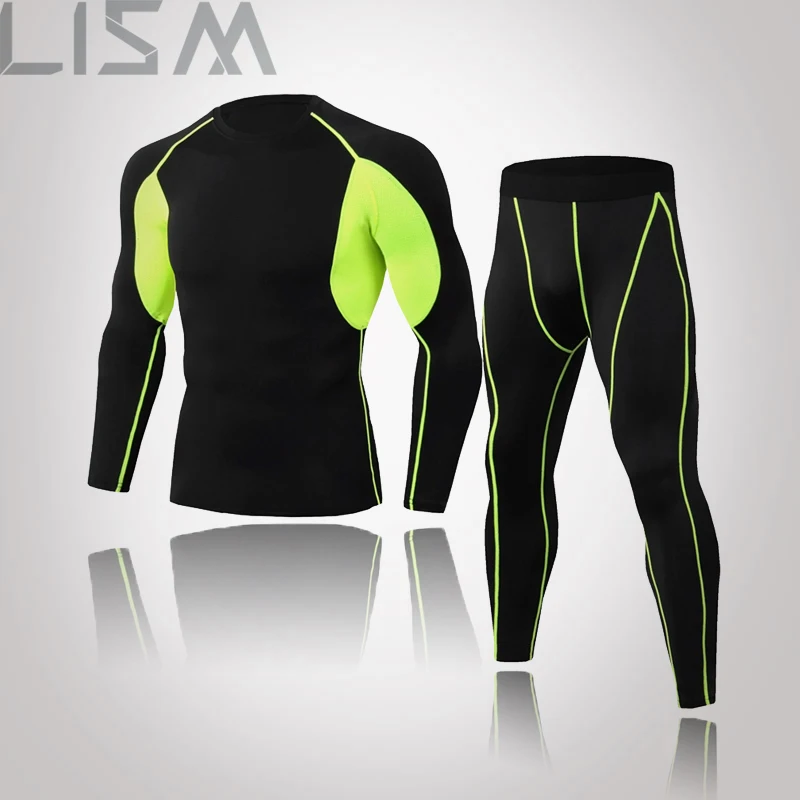 

Running Jogging Sports Tight Underwear Men's Press Gym Fitness Training Suit MMA Rashgard Men's Elastic Long Underwear