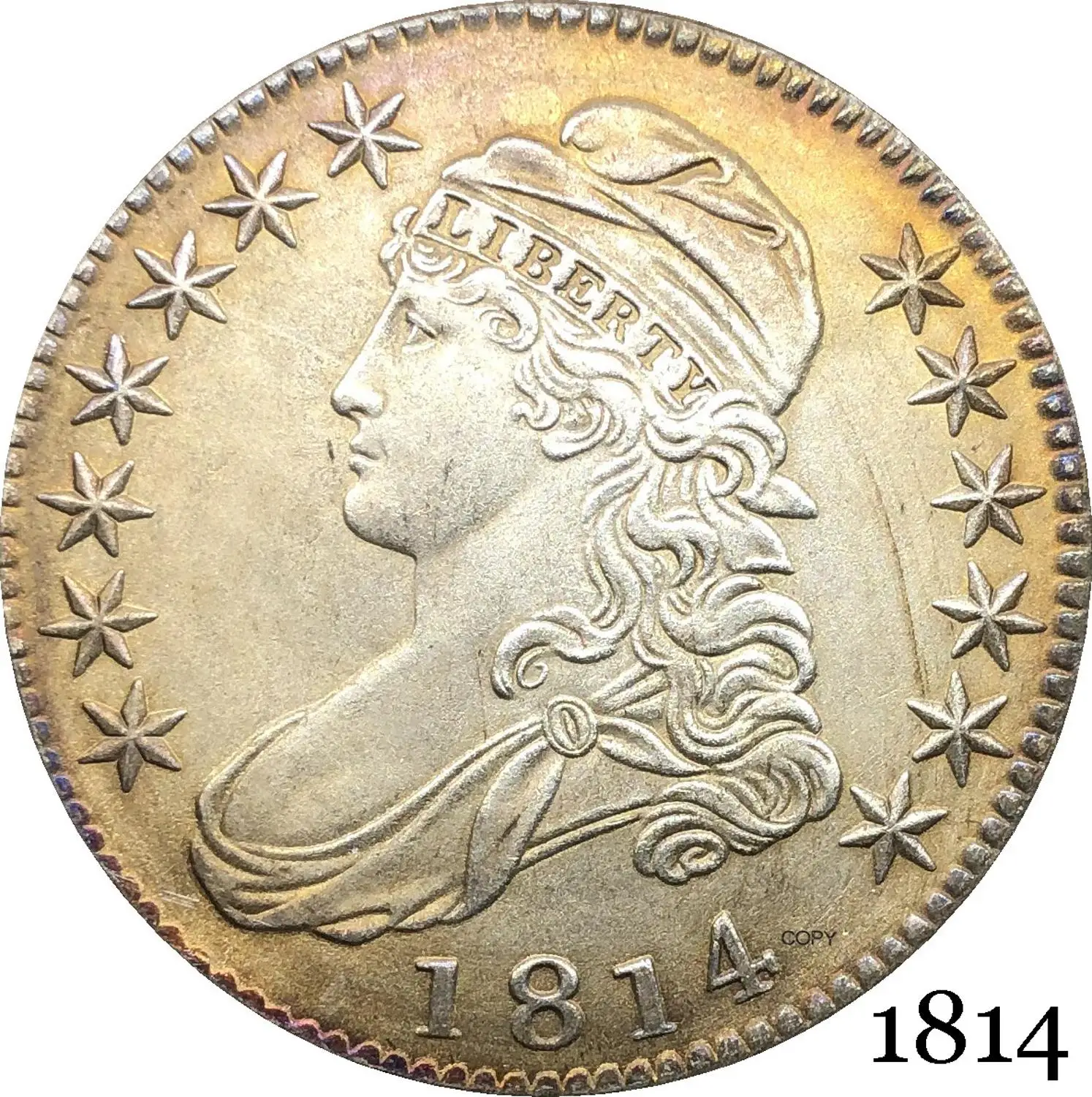 Соединенных Штатов Америки свободы Орёл 1814 50 центов ½ доллара ограничен половина