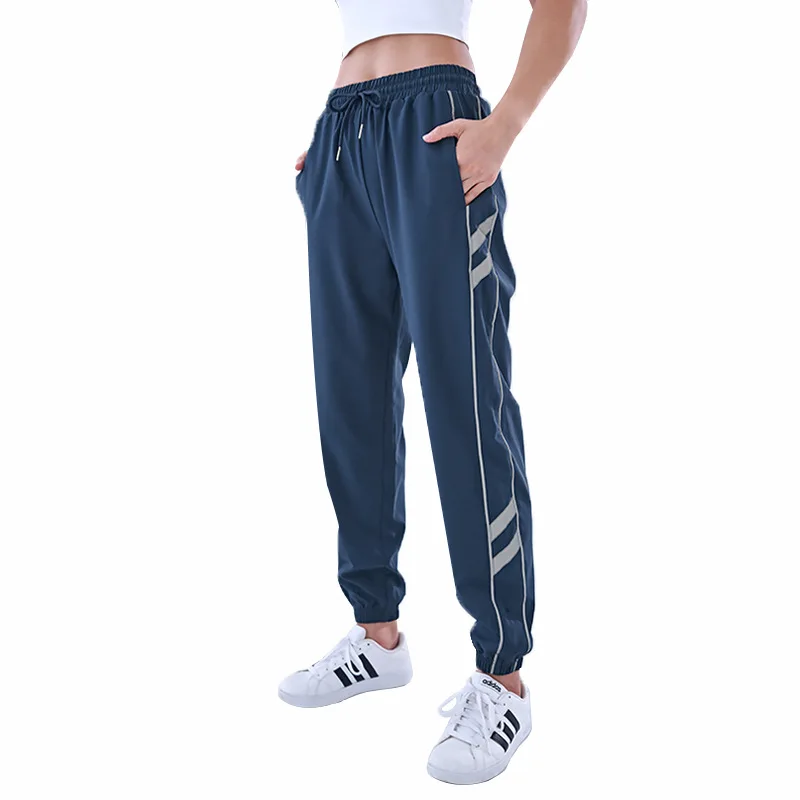 

High waist drawstring fitness pants women pink hips casual sports yoga pants