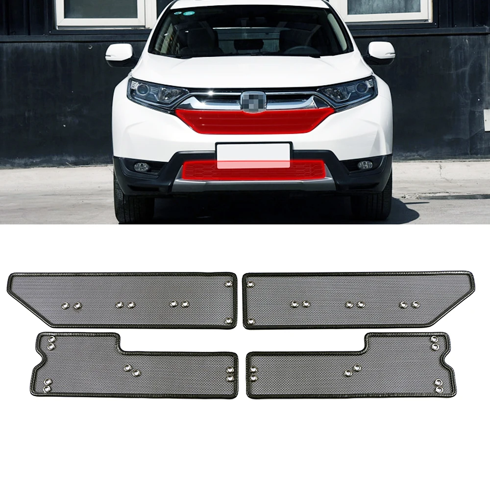 

For Honda CR-V CRV V RW 2017 2018 2019 2020 Gas Hybrid Power Front Grille Mesh Insect Net Cover Radiator Protect Anti Pest Dust