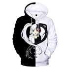 Худи Danganronpa Merch, женский костюм, черно-белые толстовки, аниме свитшоты, кавайная толстовка, детские 3d толстовки