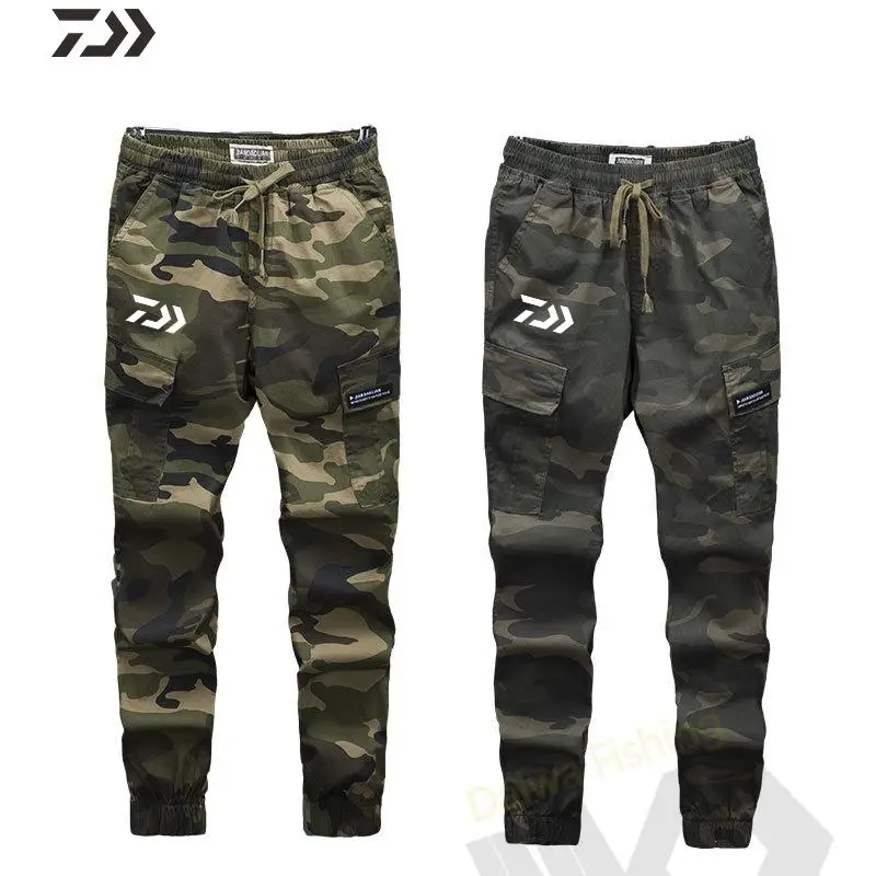 

Daiwa Fishing Pants Men Camouflage Loose Multi-Pocket Cotton Breathable Solid Soft Durable Cargo Causal Pants Fishing Clothing