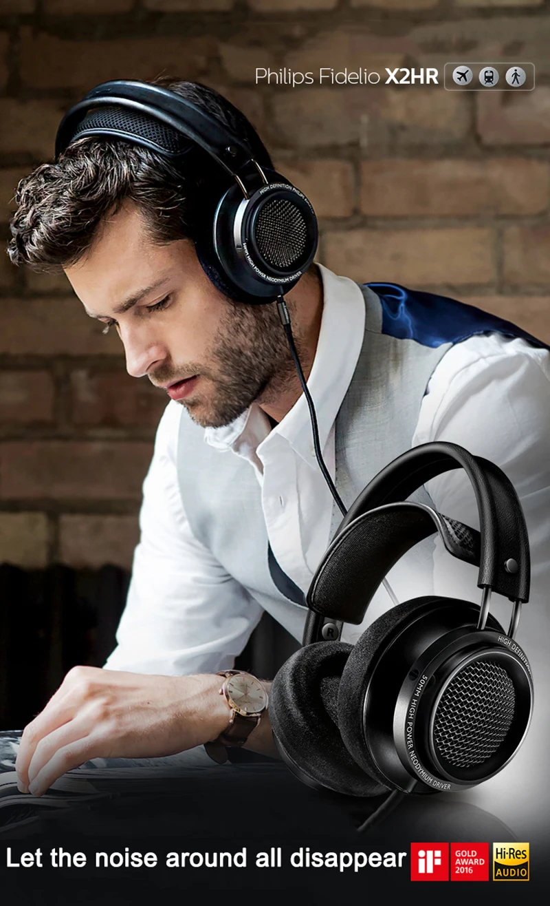 Philips X2HR наушники Fidelio Hi-Fi гарнитура 3 м длиной, проводной наушники Xiaomi HUAWEI Iphone смартфона