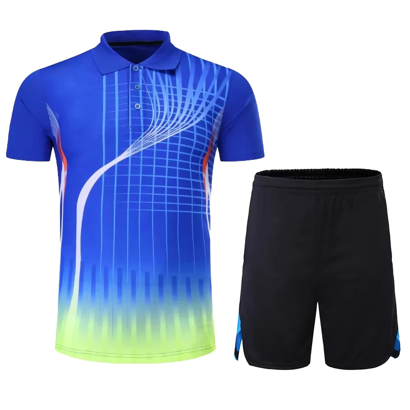 Спортивный костюм для бадминтона Униформа трикотаж шорты дышащая рубашка