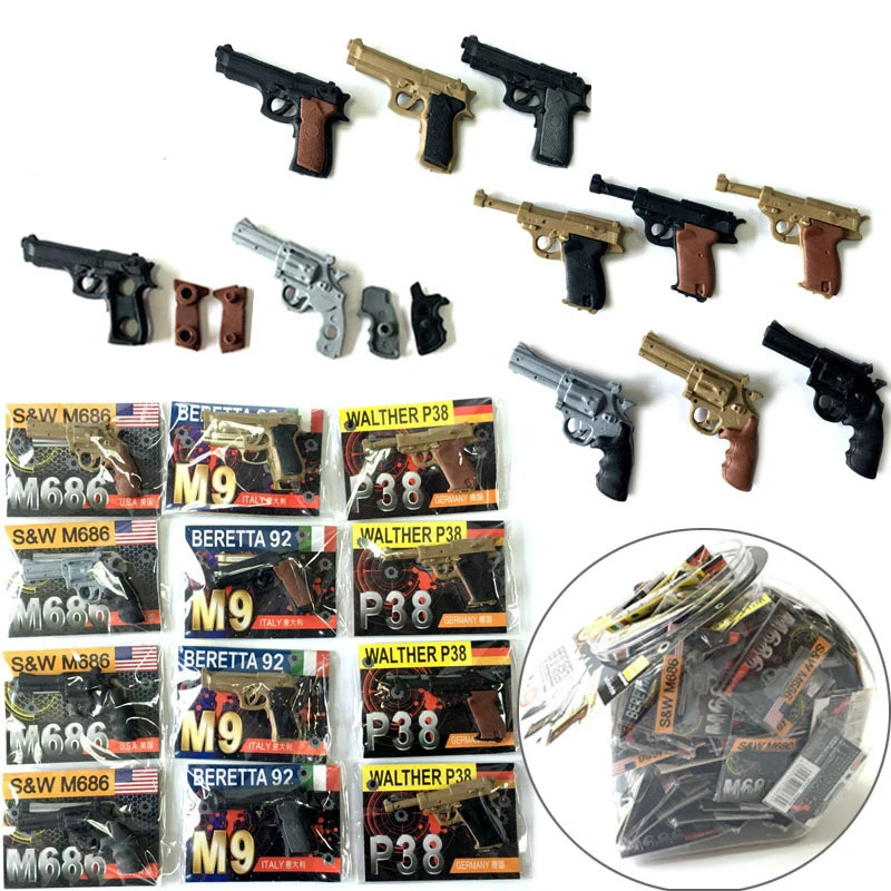 

4 Pcs Novelty Mini Pistol Shape Rubber Eraser Kawaii Kids Toy Gifts Papelaria School Office Learn Correction Stationery
