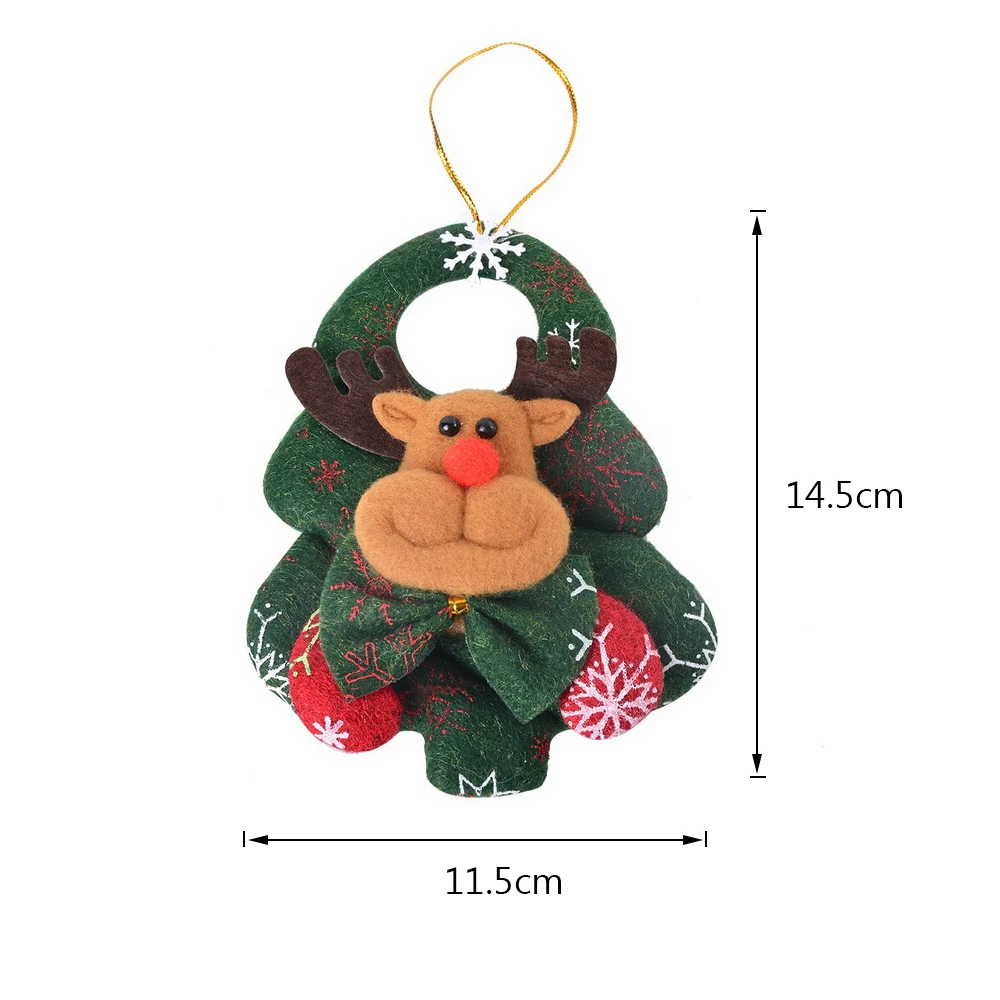 1PC 14.5x11.5cm Милые куклы, рождественские украшения для дома, Рождественская елка, подвесные плюшевые куклы Snata, Navidad, вечерние украшения,, новогодние подарки для детей - Цвет: 1PC 14.5x11.5cm