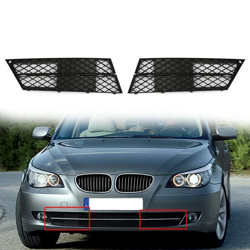 

1 Pair Front Bumper Lower Grille Cover Left & Right for BMW E60 E61 528I 535I 550I 2008-2010 51117178097 51117178098