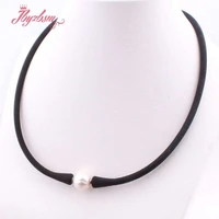 10mm freshwater pearl silicone bracelet necklace natural stone beads casual waterproof for christmas best gift bracelet necklace