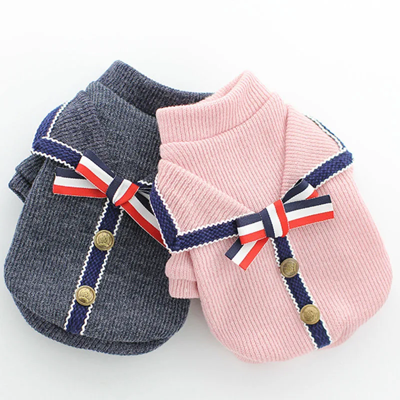 Пуховое пальто в школьном стиле для мальчиков и девочек Вязаный кардиган с