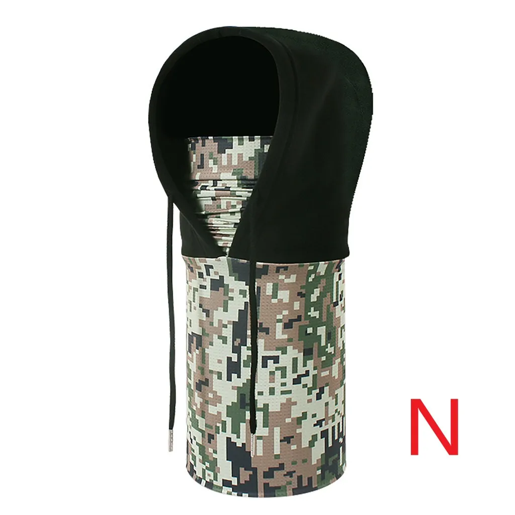 Унисекс для женщин и мужчин с двойным капюшоном волшебная маска лица Камуфляжный