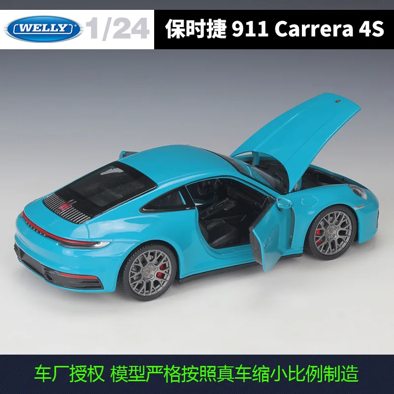 Welly литая модель автомобиля 1:24 Porsche 911 Carrera 4S имитатор металлическая из сплава