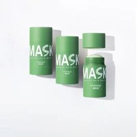 green tea oil control eggplant acne cleansing mask skin care moisturizing remove blackhead fine pores mud mask face care tslm1