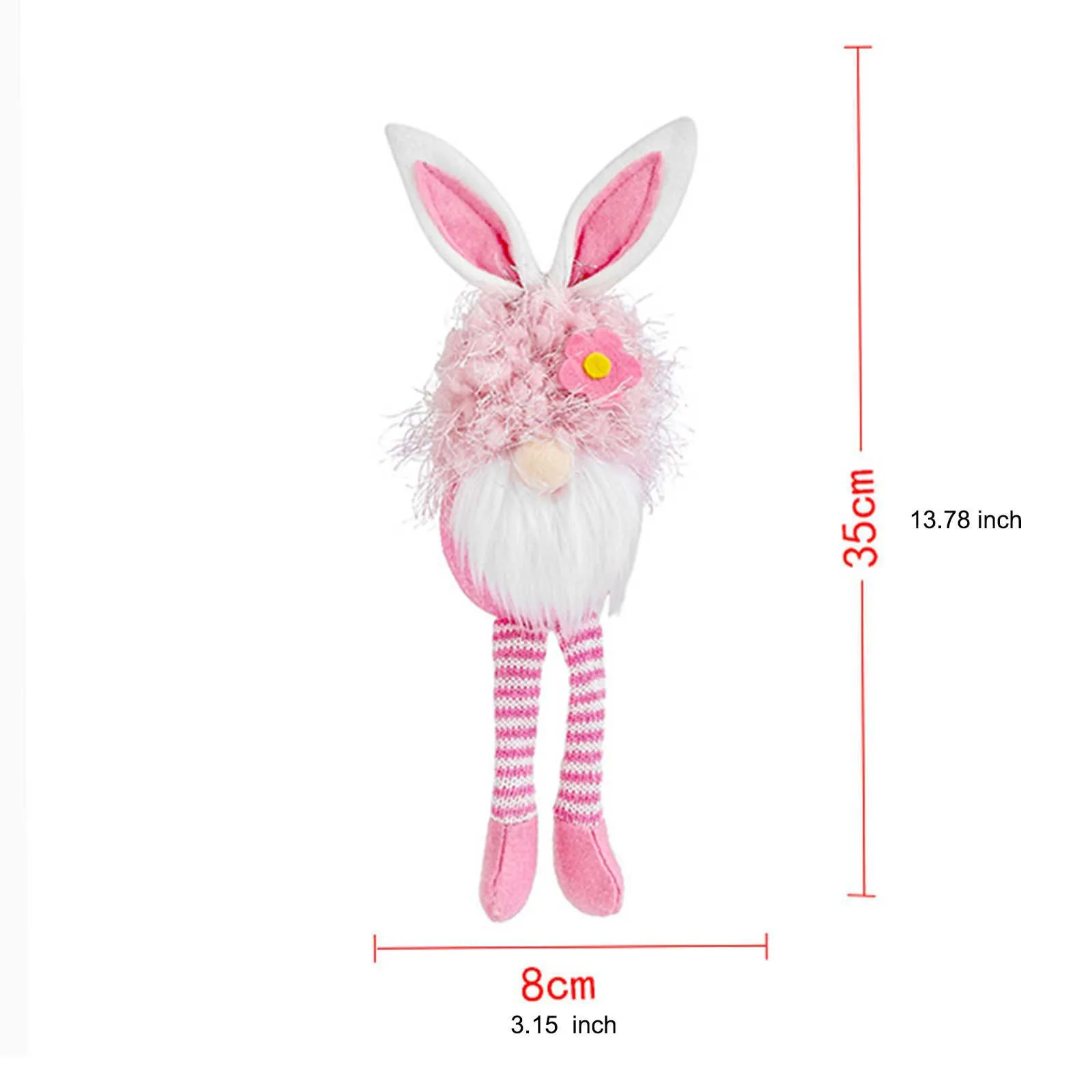 

New 35x8CM Gnome Doll Led Easter Gnomes Bunny Gnomes Doll Plush Toy Ornaments Home Decorationy With 3 Button Batteries