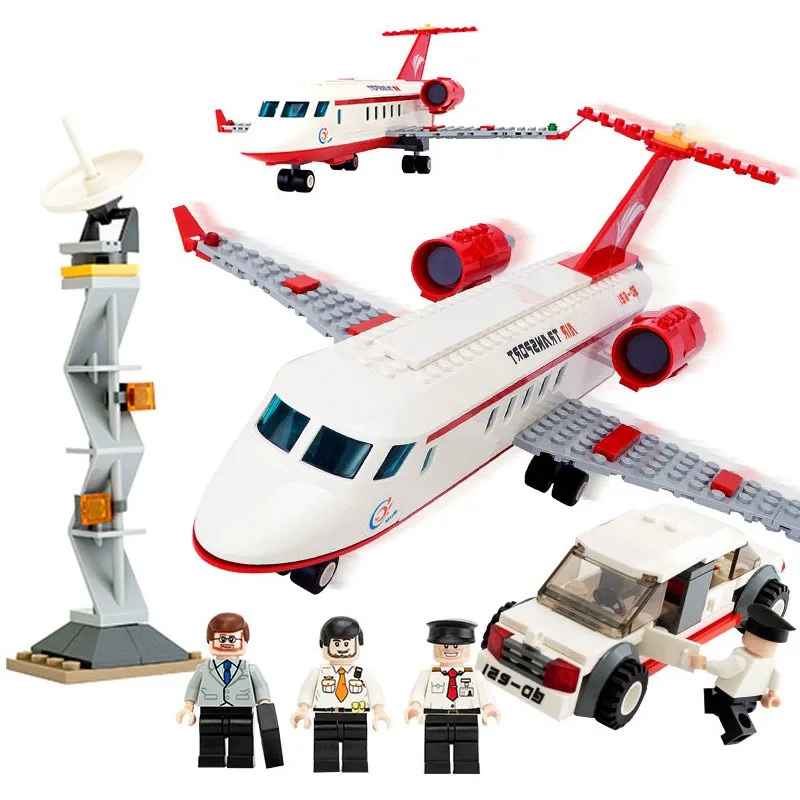 Новинка 334 шт городской самолет воздушный автобус строительные блоки наборы