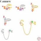 Камер 1 шт. 2021 тренд реальные 925 стерлингового серебра серьги-клипсы для женщин красочные серьги-клипсы с цирконом без пирсинг ювелирные изделия