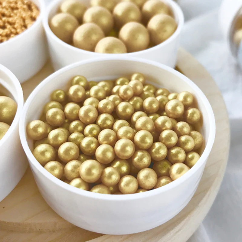 Золотая выпечка съедобный Золотой сахар жемчужный порошок 85 г 1/2 5/4/7/10/12/14 мм| |