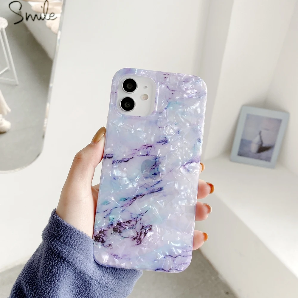 Глянцевый мраморный чехол для iphone 7 XR 11 Забавный узор блестящая Силиконовая