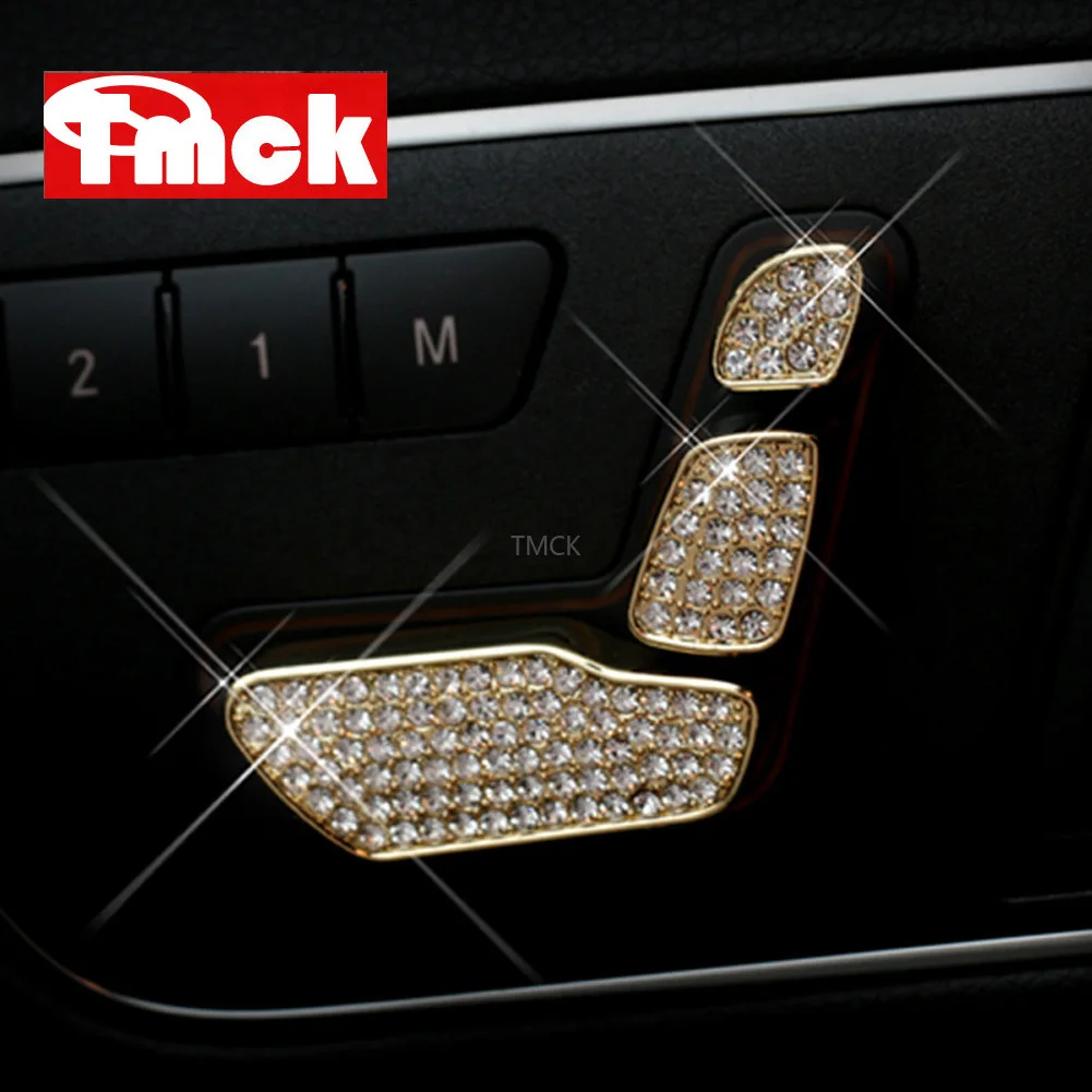 Кнопка регулировки для автомобильного сиденья алмазная Накладка Mercedes Benz B C E ML GL