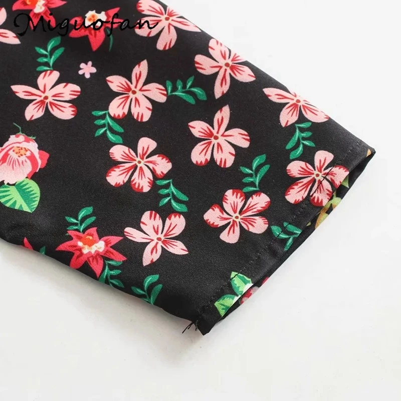 Женское платье с цветочным принтом Miguofan длинное пляжное поясом весна-лето 2020 |