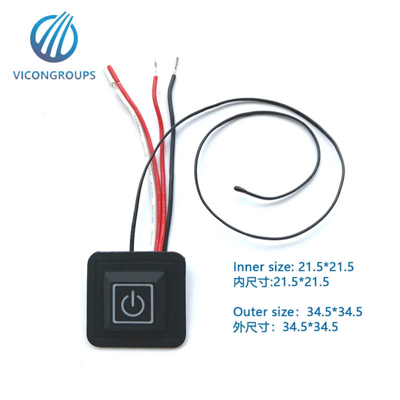 С подогревом Костюмы кнопочный переключатель с NTC датчик 3 уровня Температура