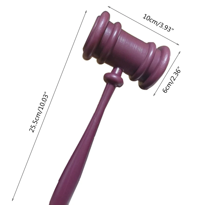 

Courtroom Gavel Kids Toy Cosplay Hammer Toy Judge Barrister Hollow Plastic