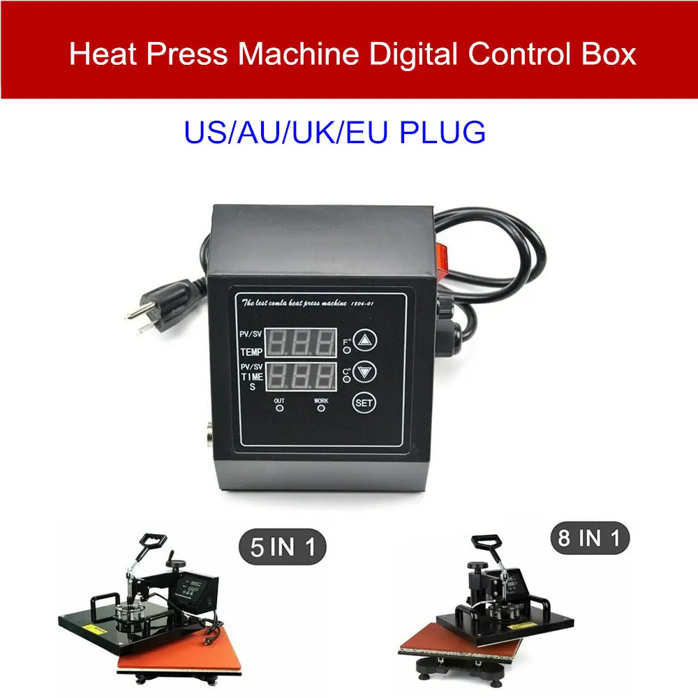 

Digital Control Box-Temperature Time For K Type Heat Press Machine TShirt Mug Plate Cap