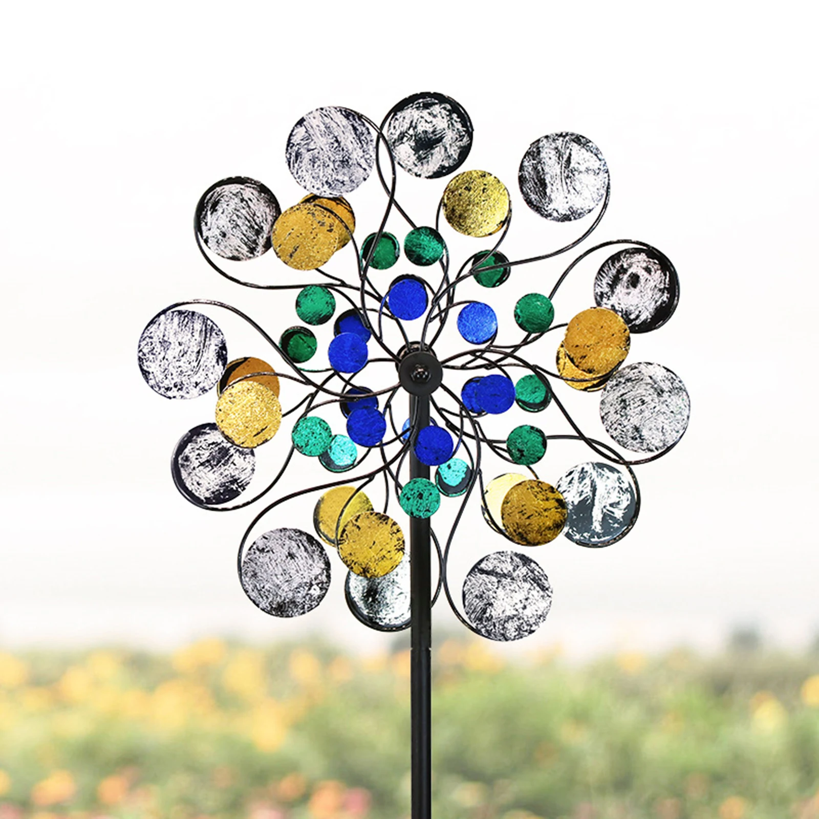 

Wind ners Outdoor Metal Yard ner Gardening Decorations with Dual Direction Decorative Lawn Ornament Wind Mills