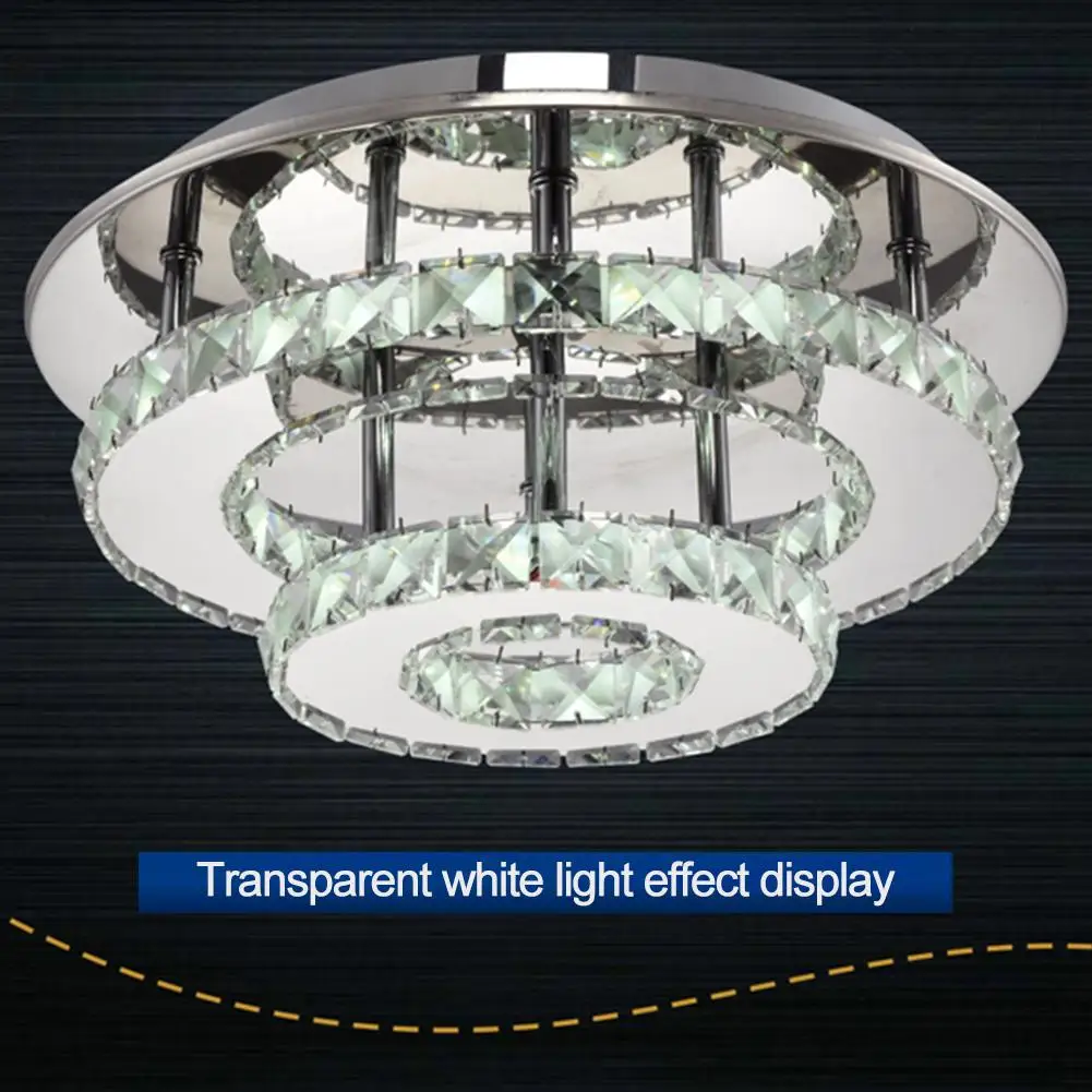 

36W Crystal Double-Layer Round Ceiling Lamp 30CM Ceiling light