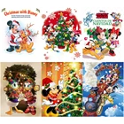 Алмазная живопись, мультяшный персонаж Диснея Микки, Рождество, 5D сделай сам, вышивка, полный набор сверл, хобби, подарок, мозаика, украшение для дома