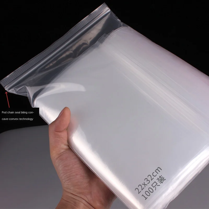 Сумка Ziplock пластиковая упаковочная сумка прозрачная Самоуплотняющаяся большая