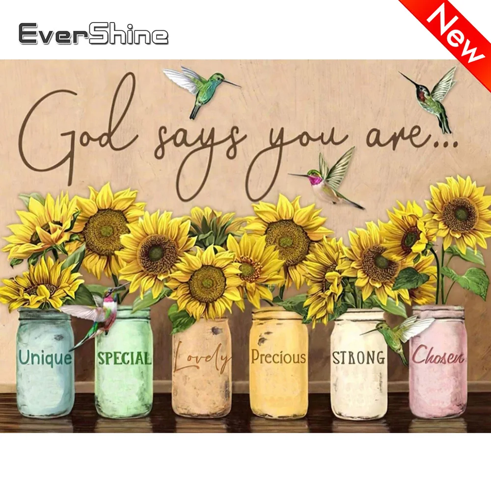 Evershine Алмазная вышивка подсолнух 5D DIY мозаика полная выкладка крестиком Живопись