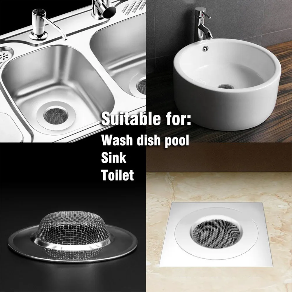 

Kitchen Water Sink Filter Sink Mesh Strainer Kitchen Tool Stainless Steel Sink Filter Hair Sewer Outfall Kitchen Accessories