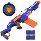 Электрический пистолет с мягкими пулями для непрерывного стрельбы с мишенью, детский игрушечный пистолет, пистолет-автомат для родителей и детей