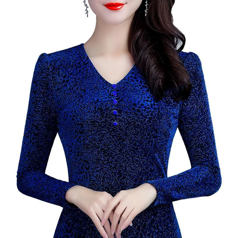 

Women Spring Summer Style Lace Blouses Shirts Lady Casual Long Sleeve V-Neck Blusas Tops RR0023