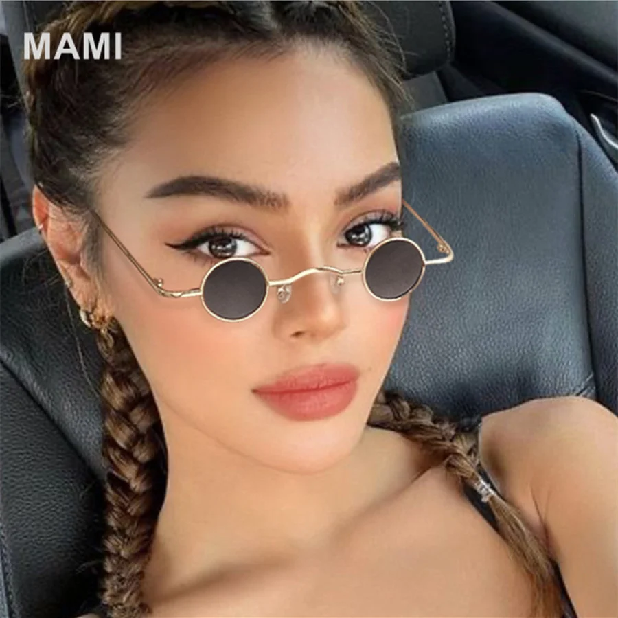 

Retro Punk Small Round Sunglasses For Women Men Unisex Fashion Hip Hop Metal Frame Luxury Brand Sun Glasses UV400 Wholesale