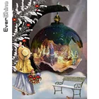 Картина из искусственных бриллиантов Evershine, картина из искусственных бриллиантов, мультяшная вышивка крестиком 5D, зимний домашний декор сделай сам