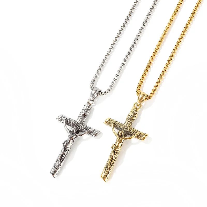 

Religion Gold Cross Pendant Men Pendant Necklace Stainless Steel Necklaces Pendants For Women Pendants For Lovers Jewelry