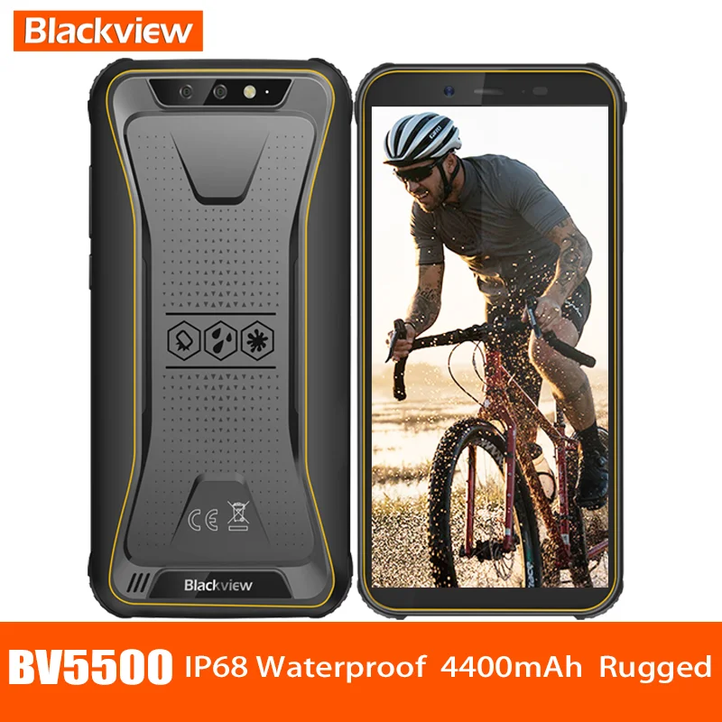 Смартфон Blackview BV5500 защищенный IP68 2 + 16 гб 5 дюйма 4400 ма ч Android 8 1 две SIM-карты |