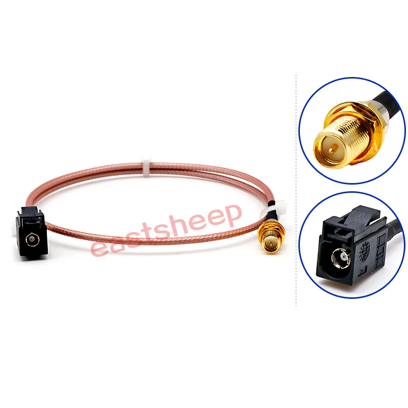 5PCS/Lot Fakra-C To RPSMA-K Plug Connector RF Coaxial Extension Cable For GPS/Car Antenna Adapter Silver-Plated RG316 | Обустройство